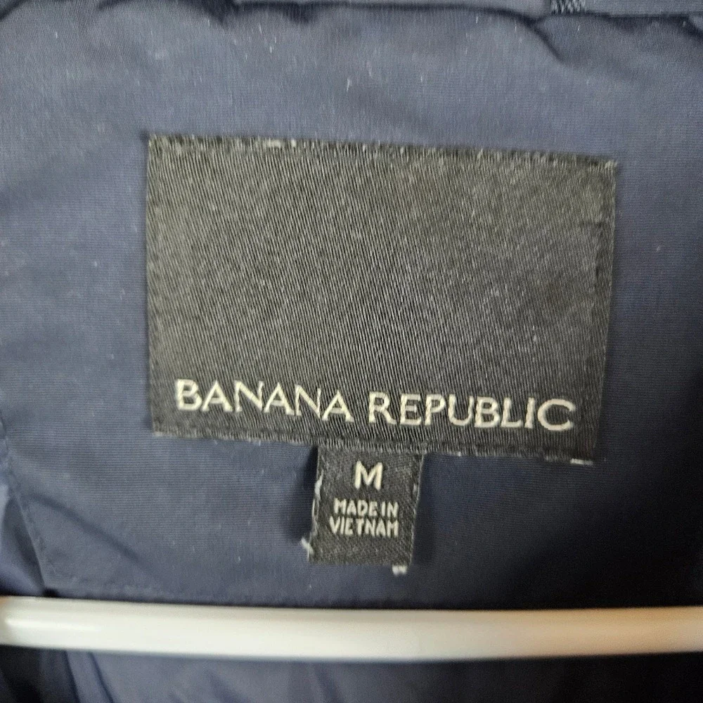 Banana Republic Mens Navy Blue Quilted Field Jacket Size M 673179-00 FA15